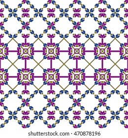 scheme for embroidery abstract floral pattern. Vector illustration. For the design, printing, textile industry. color