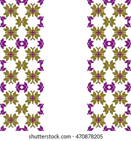 scheme for embroidery abstract floral pattern. Vector illustration. For the design, printing, textile industry. color