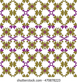 scheme for embroidery abstract floral pattern. Vector illustration. For the design, printing, textile industry. color