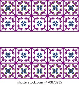 scheme for embroidery abstract floral pattern, pixel mosaic. Vector illustration. For the design, printing, textile industry. color