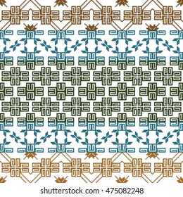 scheme for embroidery abstract nordic pattern, made of pixels. Vector illustration. For your design of fashion, wallpaper, textile business.