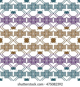 scheme for embroidery abstract nordic pattern, made of pixels. Vector illustration. For your design of fashion, wallpaper, textile business.