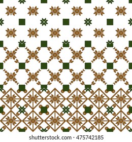 scheme for embroidery abstract nordic pattern, made of pixels. Vector illustration. For your design of fashion, wallpaper, textile business.