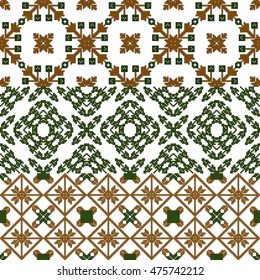 scheme for embroidery abstract nordic pattern, made of pixels. Vector illustration. For your design of fashion, wallpaper, textile business.