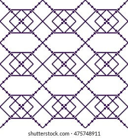 scheme for embroidery abstract nordic pattern, made of pixels. Vector illustration. For your design of fashion, wallpaper, textile business.