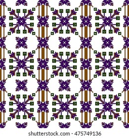 scheme for embroidery abstract nordic pattern, made of pixels. Vector illustration. For your design of fashion, wallpaper, textile business.