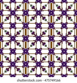 scheme for embroidery abstract nordic pattern, made of pixels. Vector illustration. For your design of fashion, wallpaper, textile business.
