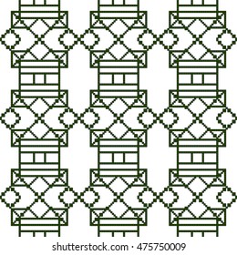 scheme for embroidery abstract nordic pattern, made of pixels. Vector illustration. For your design of fashion, wallpaper, textile business.