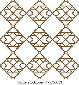 scheme for embroidery abstract nordic pattern, made of pixels. Vector illustration. For your design of fashion, wallpaper, textile business.