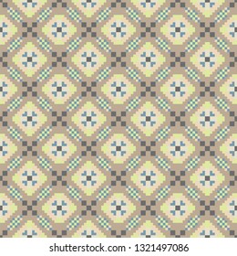 scheme for embroidery art pattern. Vector seamless pattern in gold for 
 design, printing, textile industry. 