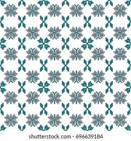 scheme for embroidery Cross stitch pattern for clothing. Mosaic seamless pattern. Ethnic ornament. vector. For embroidery pattern. for the textile industry, home crafts