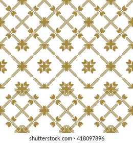 scheme for embroidery gold winter pattern, made of  pixels. Vector illustration. For the design, printing, textile industry
