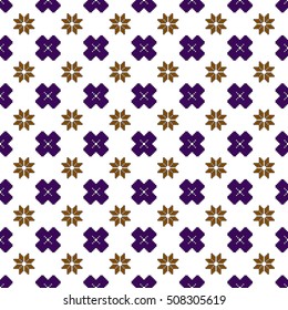 scheme for embroidery. Mosaic seamless pattern. Ethnic ornament. Vector Image. Green, golden, purple colors. For embroidery pattern. for the textile industry, home crafts