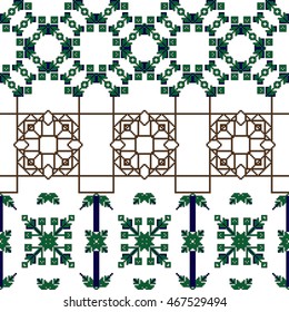 scheme for embroidery. Pixel Mosaic. vector. for use as a template in the textile industry, design, printing