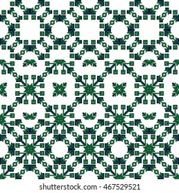 scheme for embroidery. Pixel Mosaic. vector. for use as a template in the textile industry, design, printing