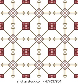 scheme for embroidery. Pixel Mosaic. vector. for use as a template in the textile industry, design, printing