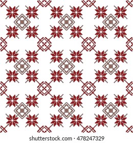 scheme for embroidery. Pixel Mosaic. vector. for use as a template in the textile industry, design, printing