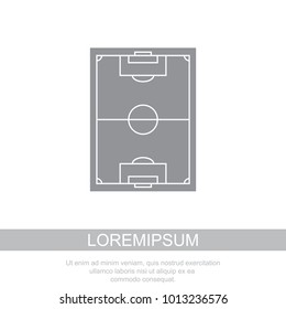 Scheme Of The Football Field. Football Field Icon