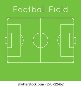 The scheme of a football field. top view. Board to parse the tactics of attack, defense