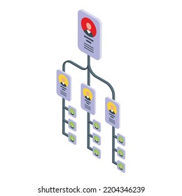 Scheme hierarchy icon. Isometric of scheme hierarchy vector icon for web design isolated on white background