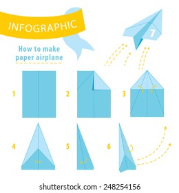 Scheme how to make paper airplane