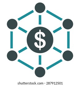 Scheme icon from Business Bicolor Set. This flat vector symbol uses soft blue colors, rounded angles, and isolated on a white background.