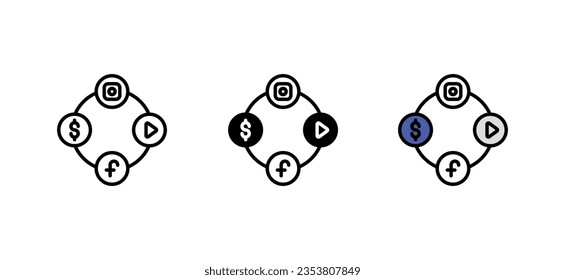 Schema-Icon-Design mit weißer Hintergrund-Stockgrafik
