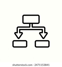 scheme icon, isolated outline project set icon