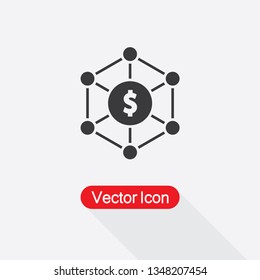 Scheme Icon, Money Distribution Icon Vector Illustration Eps10