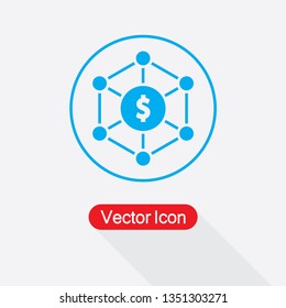 Scheme Icon, Money Distribution Icon Vector Illustration Eps10