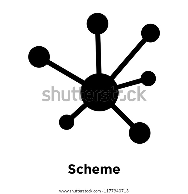 白い背景にスキームアイコンベクター画像 透明な背景にスキームサインのロゴコンセプト 塗り潰し黒いシンボル のベクター画像素材 ロイヤリティフリー