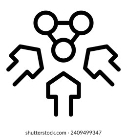 Vector de contorno de icono de pasión de integridad del esquema. Cultura social básica. Ayuda de soporte