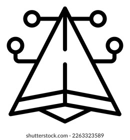 Scheme key point icon outline vector. Business tick. Core message