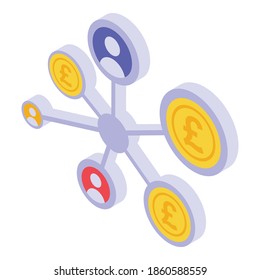 Scheme mobile payment icon. Isometric of scheme mobile payment vector icon for web design isolated on white background