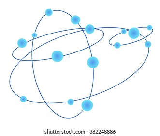 Scheme of physics, chemistry and sacred geometry. The science theme. 