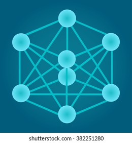 Scheme of physics, chemistry and sacred geometry. The science theme. 