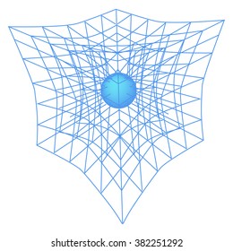 Scheme of physics, chemistry and sacred geometry. The science theme. 