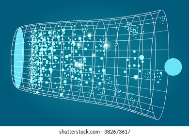 Scheme of physics, chemistry and sacred geometry. The science theme. 