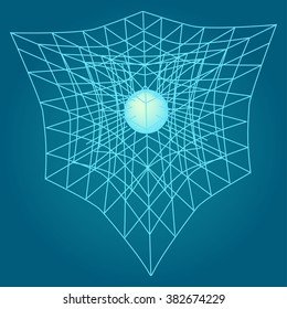 Scheme of physics, chemistry and sacred geometry. The science theme. 