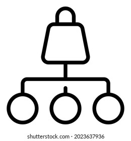 Scheme product icon outline vector. Business process. Waste cycle