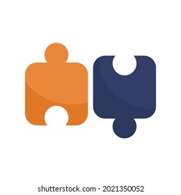 Scheme puzzle icon. Flat illustration of scheme puzzle vector icon isolated on white background