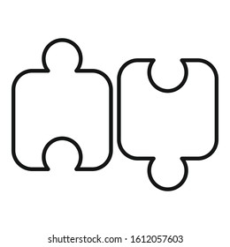 Scheme puzzle icon. Outline scheme puzzle vector icon for web design isolated on white background