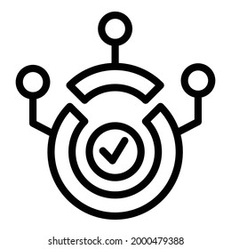 Scheme relationship icon. Outline Scheme relationship vector icon for web design isolated on white background
