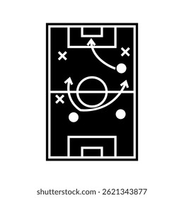 Scheme of strategy, tactics of a football game. Marketing strategy plan, business. Football team training.
Vector illustration