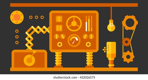 A scheme of technological process with engineering elements. 