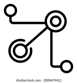 Scheme trust relationship icon. Outline Scheme trust relationship vector icon for web design isolated on white background