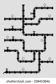 Scheme of water system. vector illustration