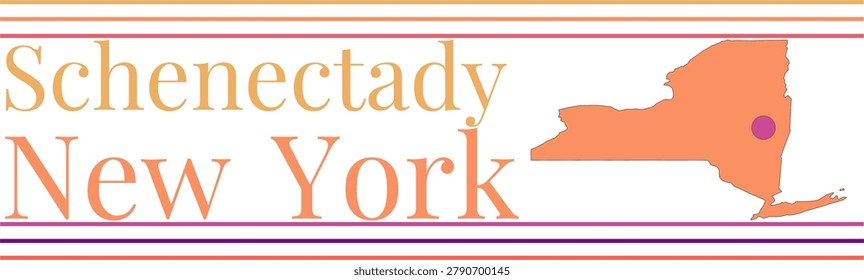 Schenectady New York City Marked On Map