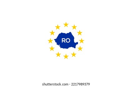 Schengen Romania  Flag of Europe  12 golden stars  Schengen Visa Approved