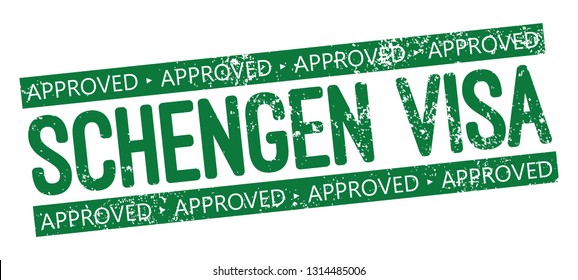 Schengen Visa Approved. Green Stamp.